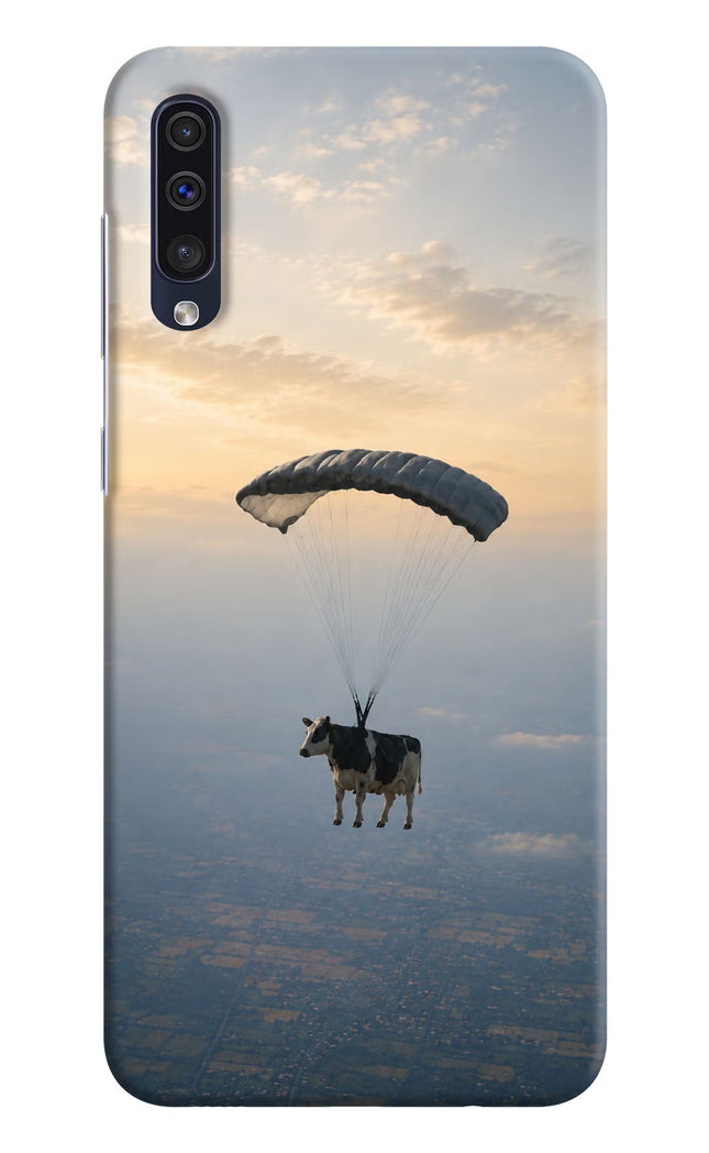 Skydiving Cow Samsung A50/A50s/A30s Hard Case Back Cover by Casekaro