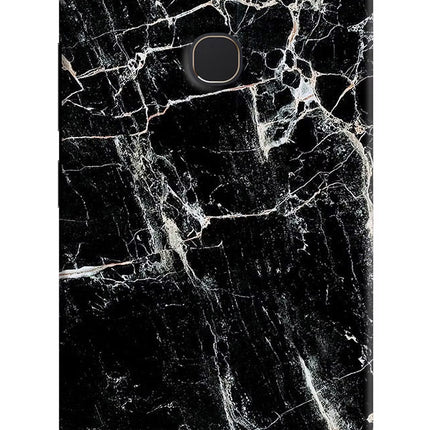 Black Marble Texture Vivo Y81 Hard Case Back Cover by Casekaro