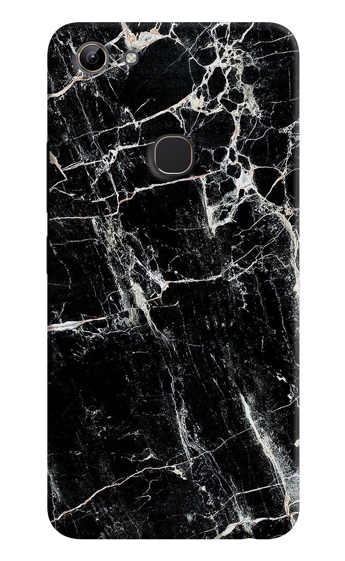 Black Marble Texture Vivo Y81 Hard Case Back Cover by Casekaro