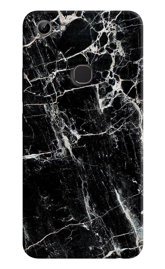 Black Marble Texture Vivo Y81 Hard Case Back Cover by Casekaro