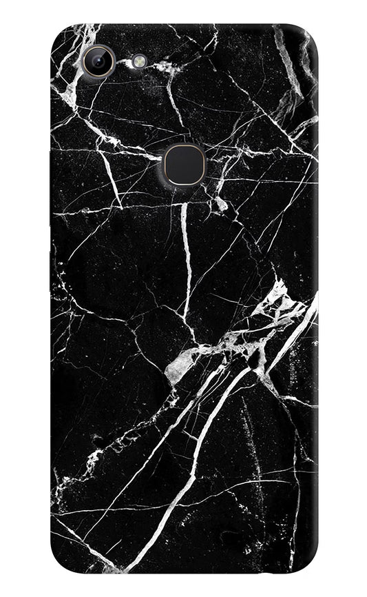 Black Marble Pattern Vivo Y81 Hard Case Back Cover by Casekaro