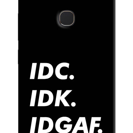 Idc Idk Idgaf Vivo Y81 Hard Case Back Cover by Casekaro