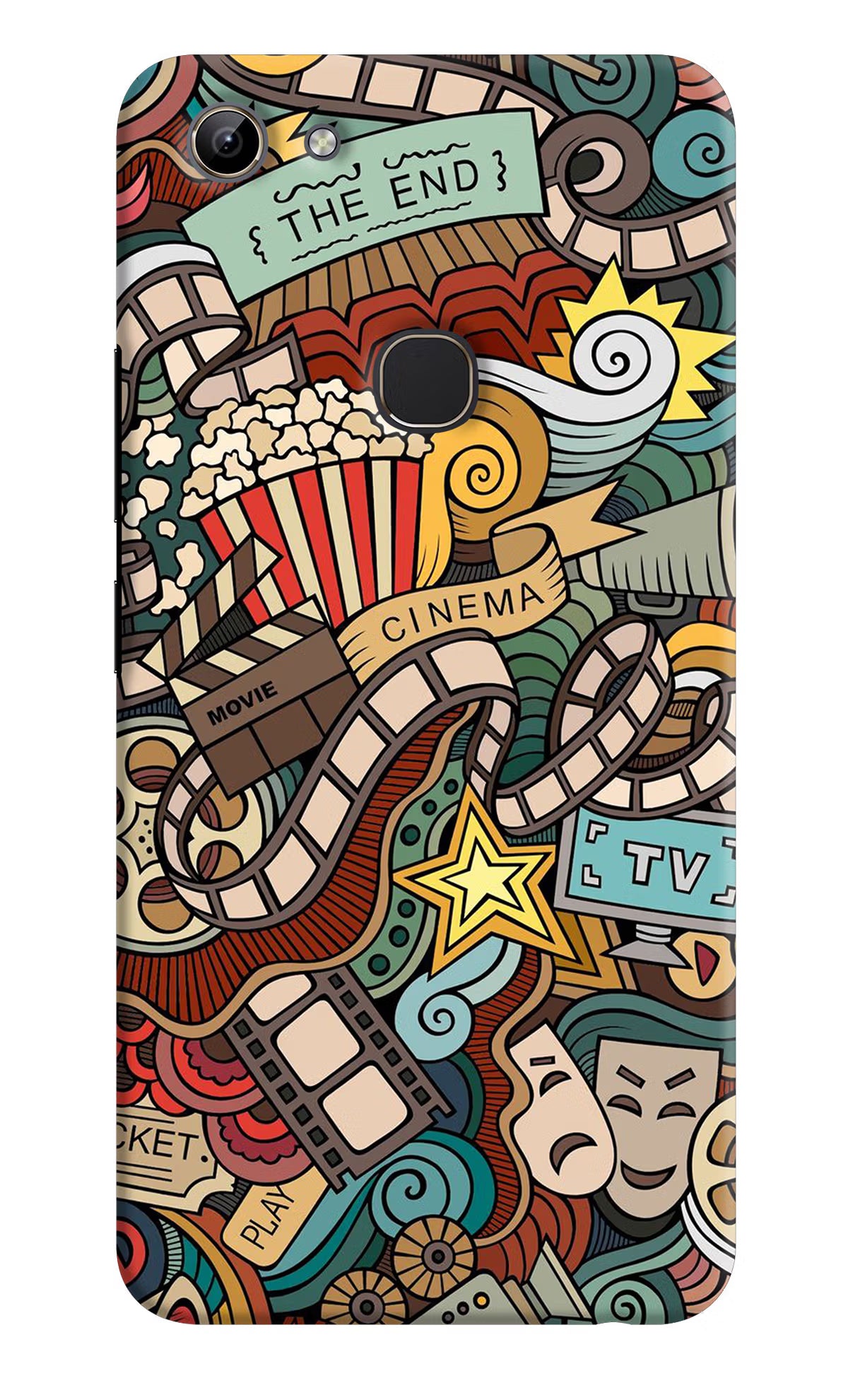 Cinema Abstract Vivo Y81 Hard Case Back Cover by Casekaro