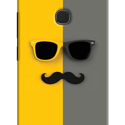 Sunglasses with Mustache Vivo Y81 Hard Case Back Cover by Casekaro