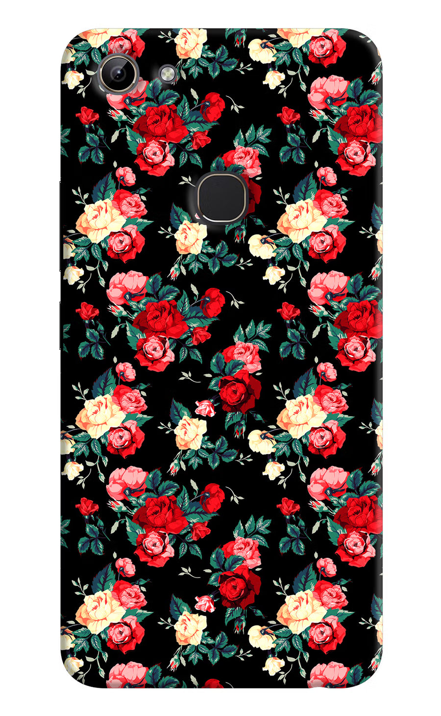 Rose Pattern Vivo Y81 Back Cover, Hard case