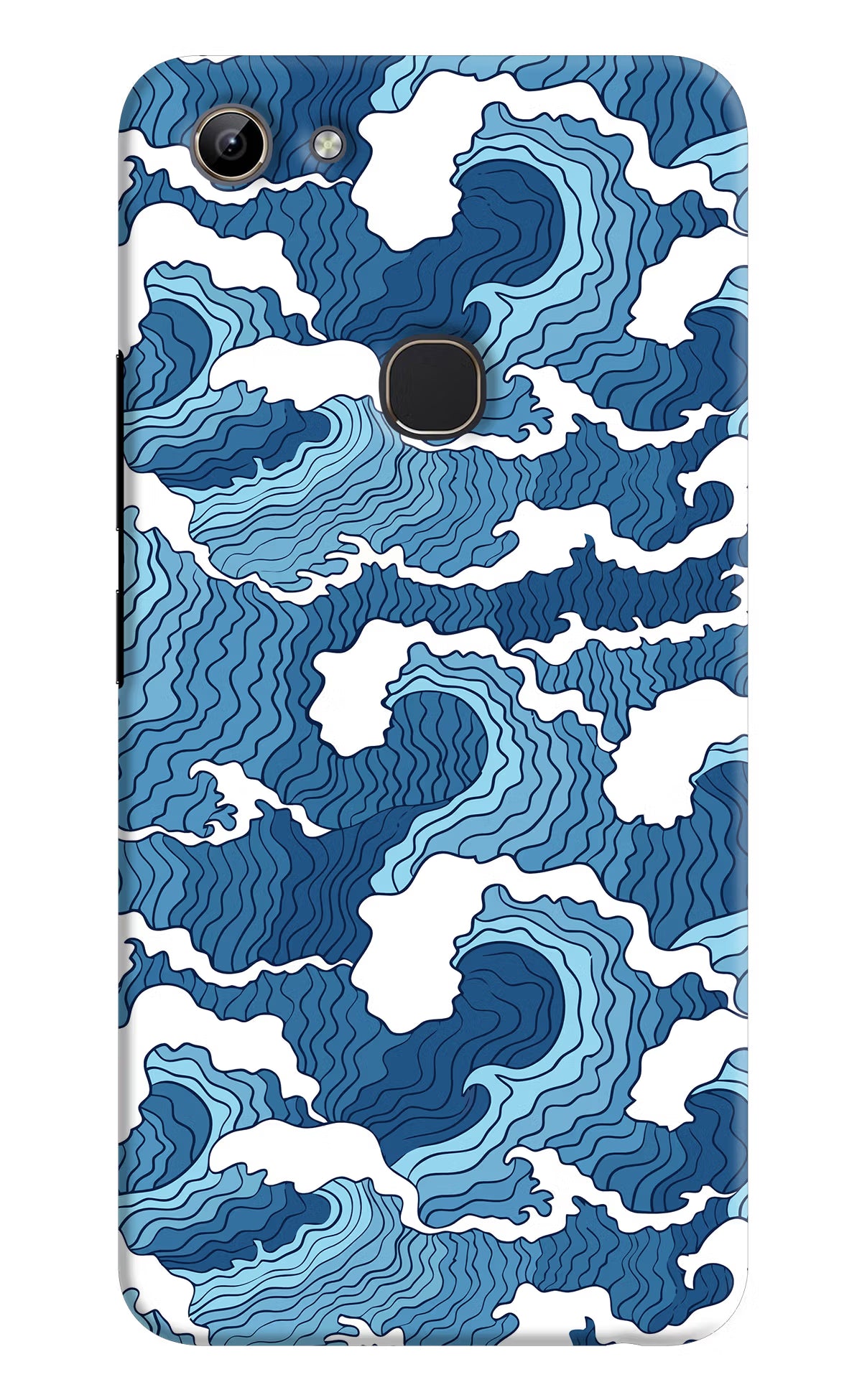 Blue Waves Vivo Y81 Hard Case Back Cover by Casekaro