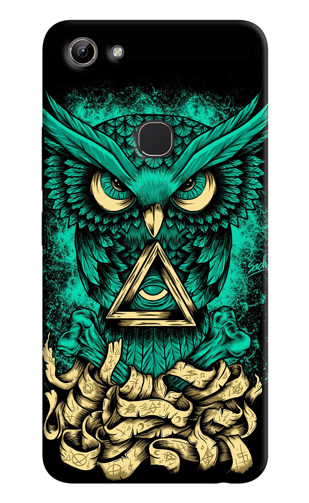 Green Owl Vivo Y81 Hard Case Back Cover by Casekaro