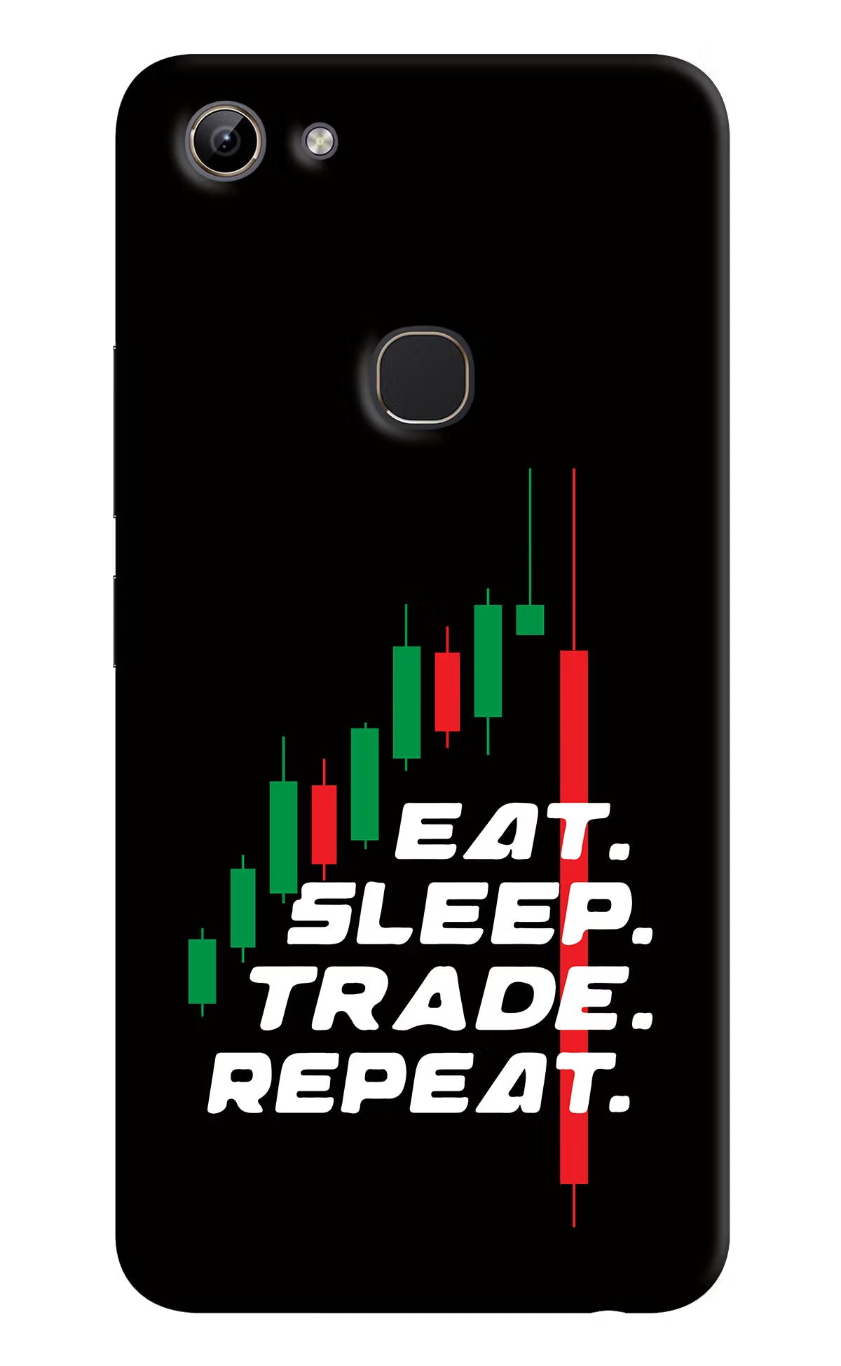 Eat Sleep Trade Repeat Vivo Y81 Hard Case Back Cover by Casekaro