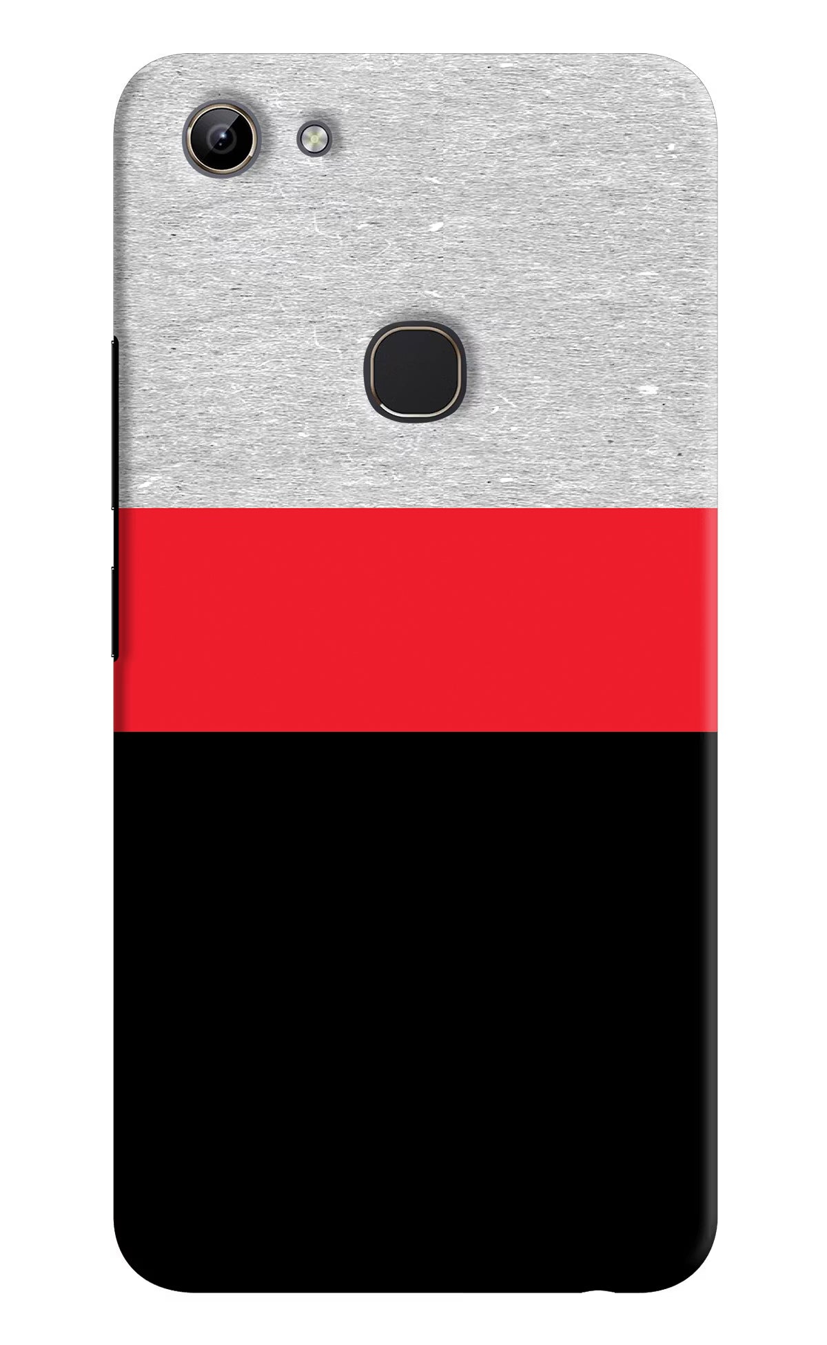 Tri Color Pattern Vivo Y81 Hard Case Back Cover by Casekaro