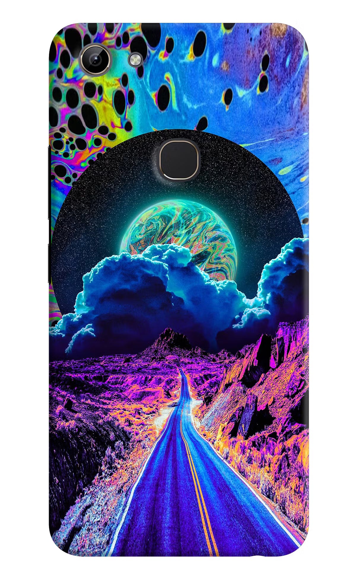 Psychedelic Painting Vivo Y81 Hard Case Back Cover by Casekaro
