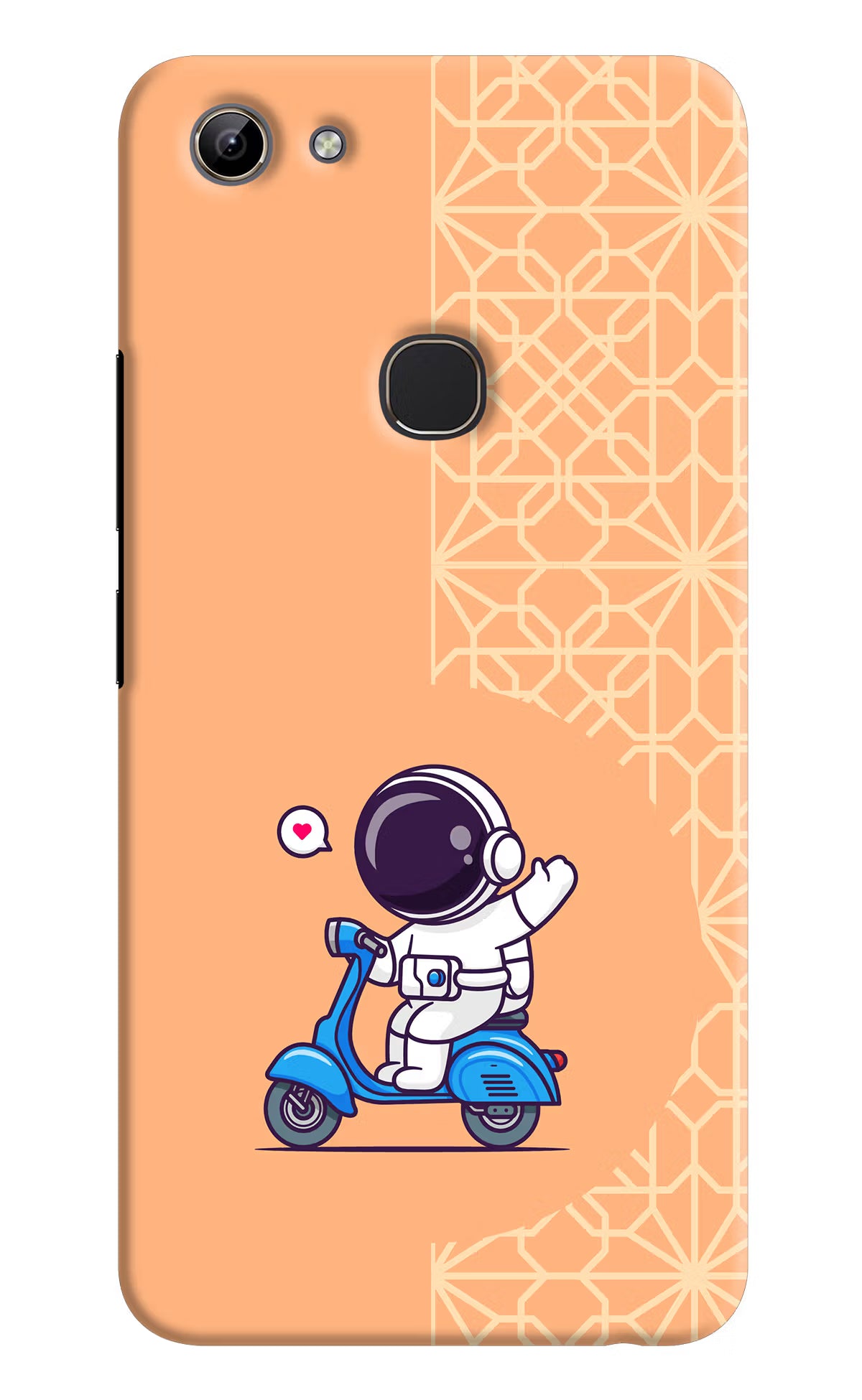 Cute Astronaut Riding Vivo Y81 Hard Case Back Cover by Casekaro