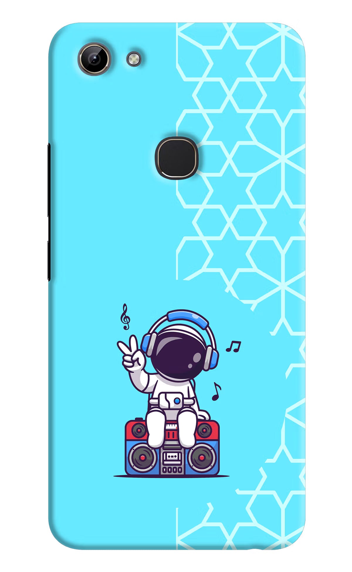 Cute Astronaut Chilling Vivo Y81 Hard Case Back Cover by Casekaro