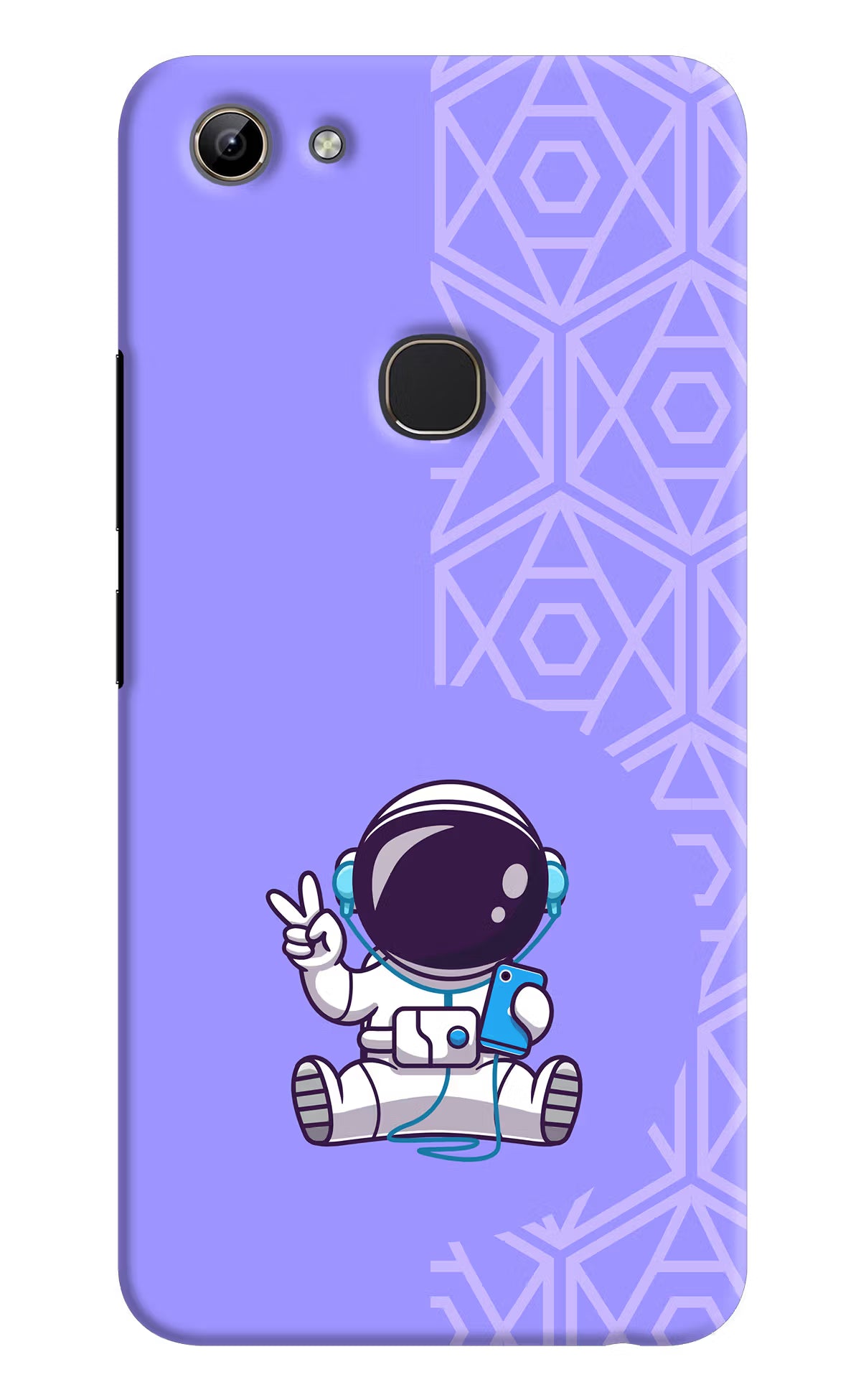 Cute Astronaut Chilling Vivo Y81 Hard Case Back Cover by Casekaro
