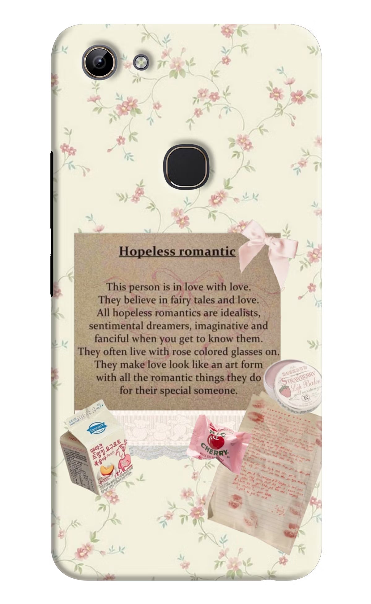 Hopeless Romantic Vivo Y81 Hard Case Back Cover by Casekaro