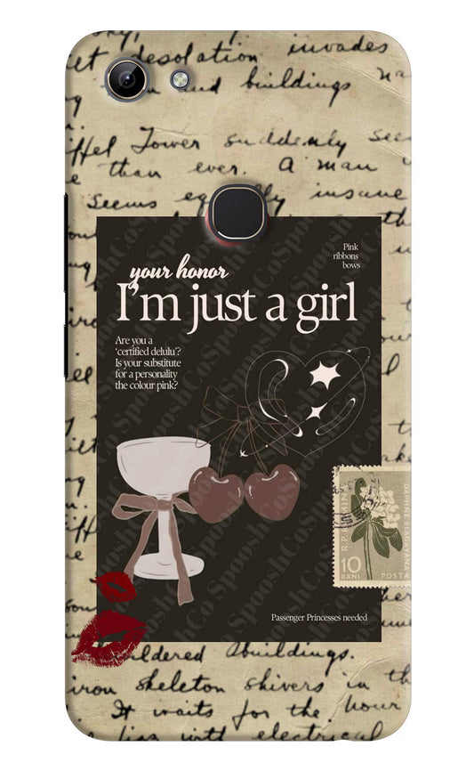 I am just a girl Vivo Y81 Hard Case Back Cover by Casekaro