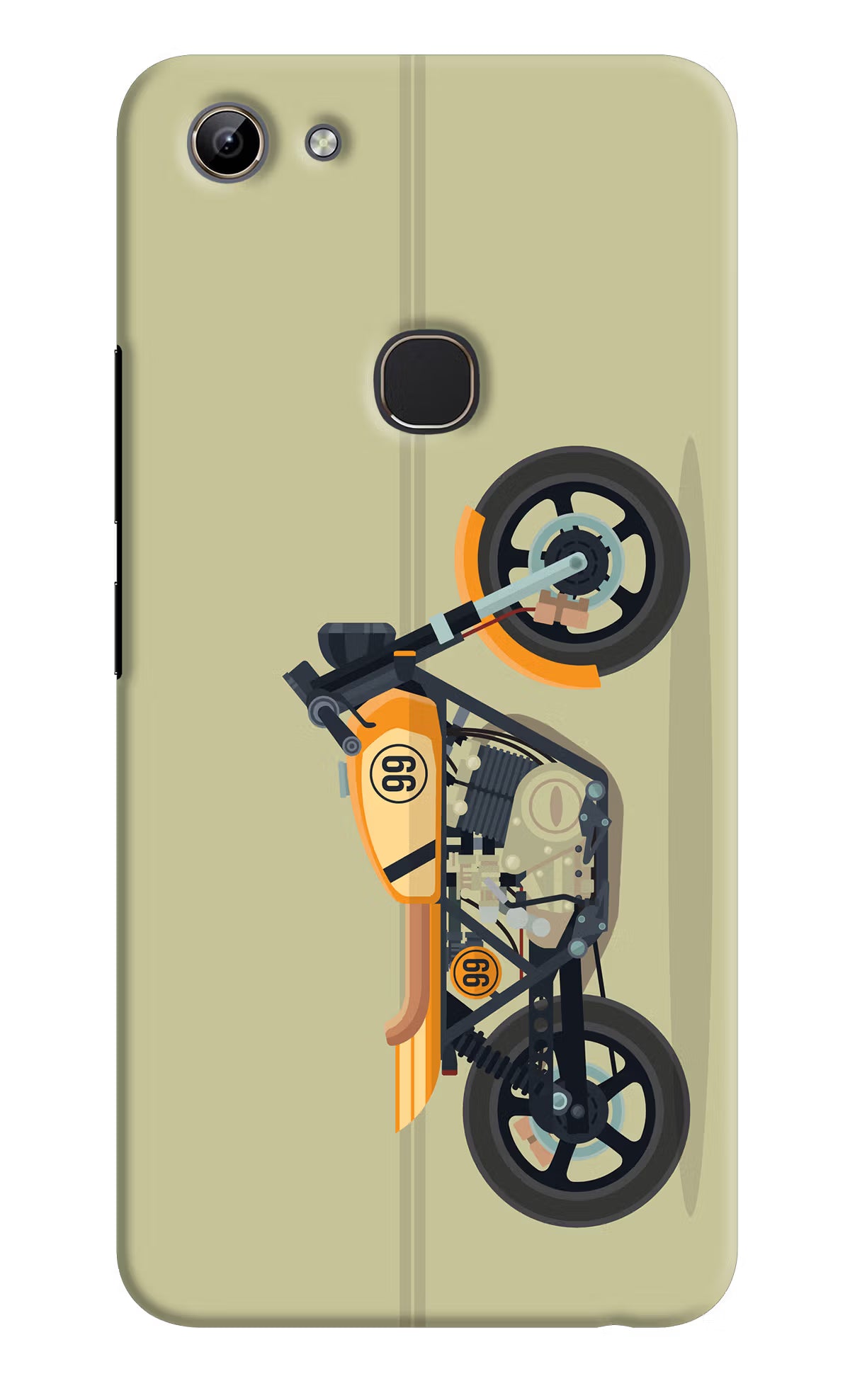 Vertical Speedster Vivo Y81 Hard Case Back Cover by Casekaro