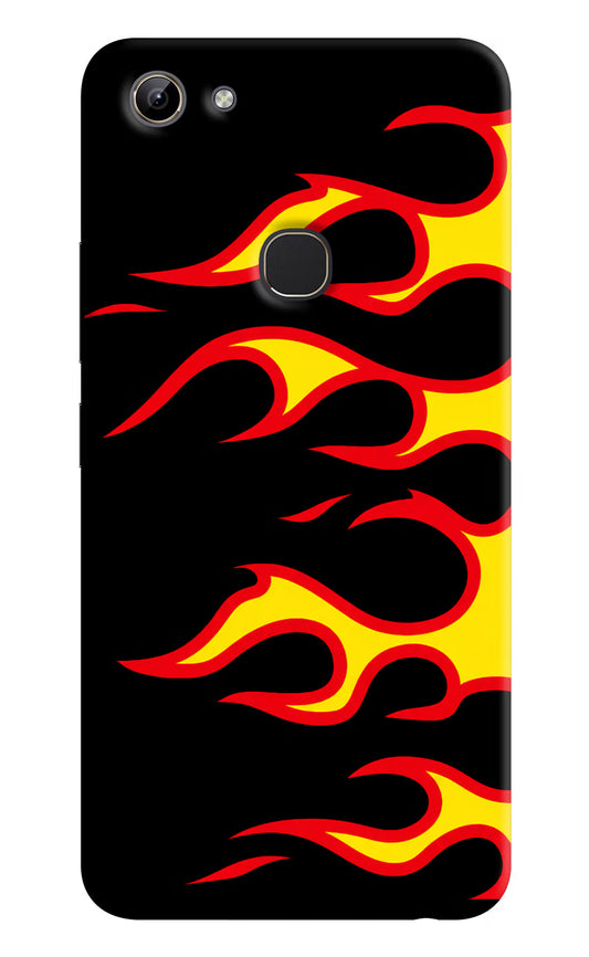 Side Sweep Flames Vivo Y81 Hard Case Back Cover by Casekaro