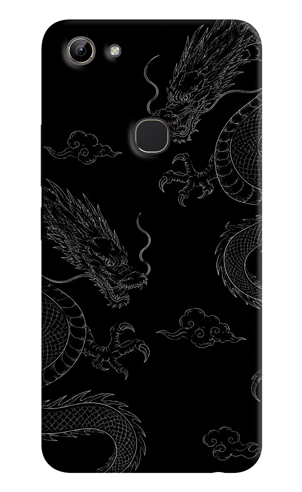 Twin Dragons Vivo Y81 Hard Case Back Cover by Casekaro