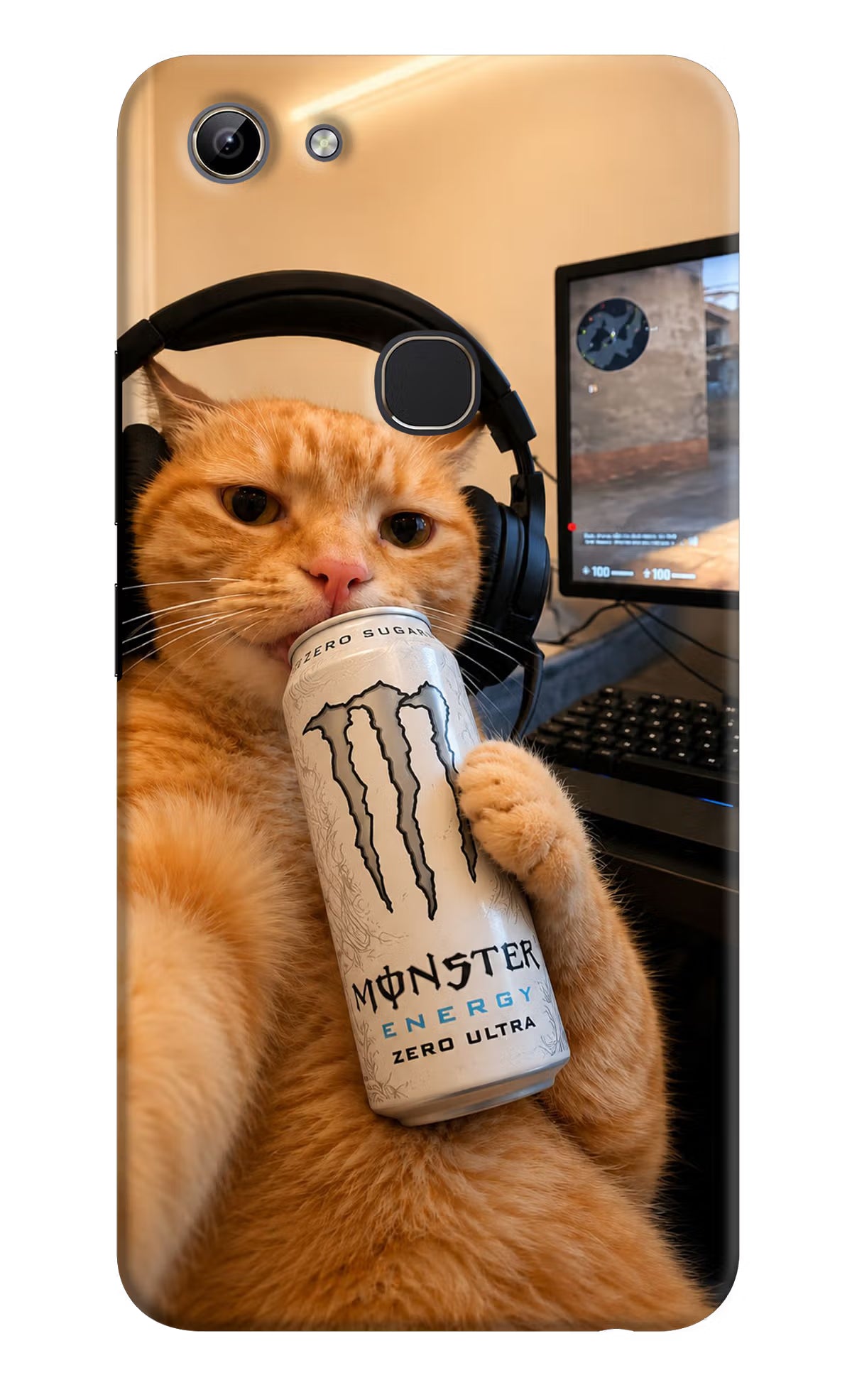 Gamer Cat Energy Vivo Y81 Back Cover