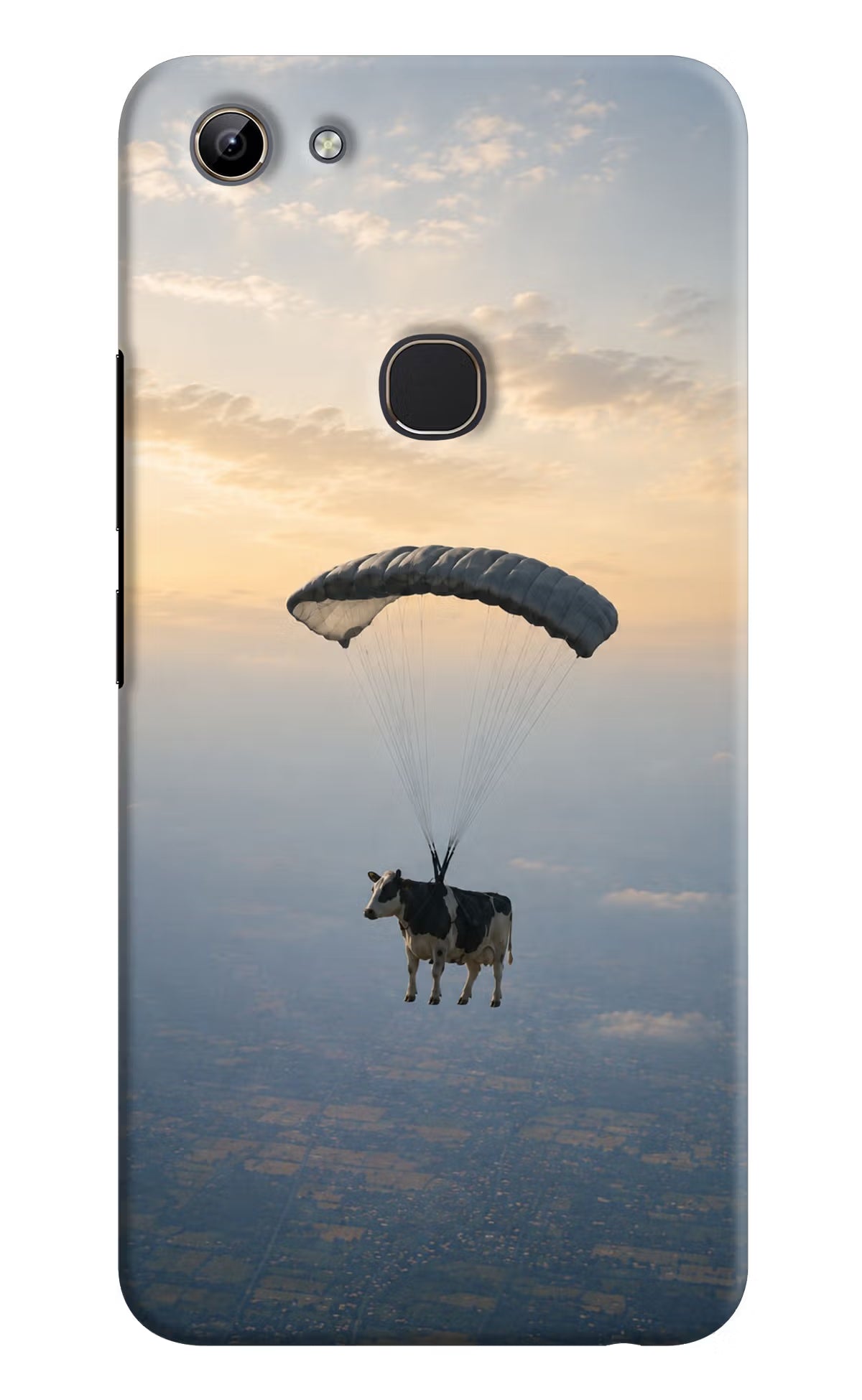 Skydiving Cow Vivo Y81 Back Cover