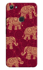 Maroon Elephant Vivo Y81 Hard Case Back Cover by Casekaro