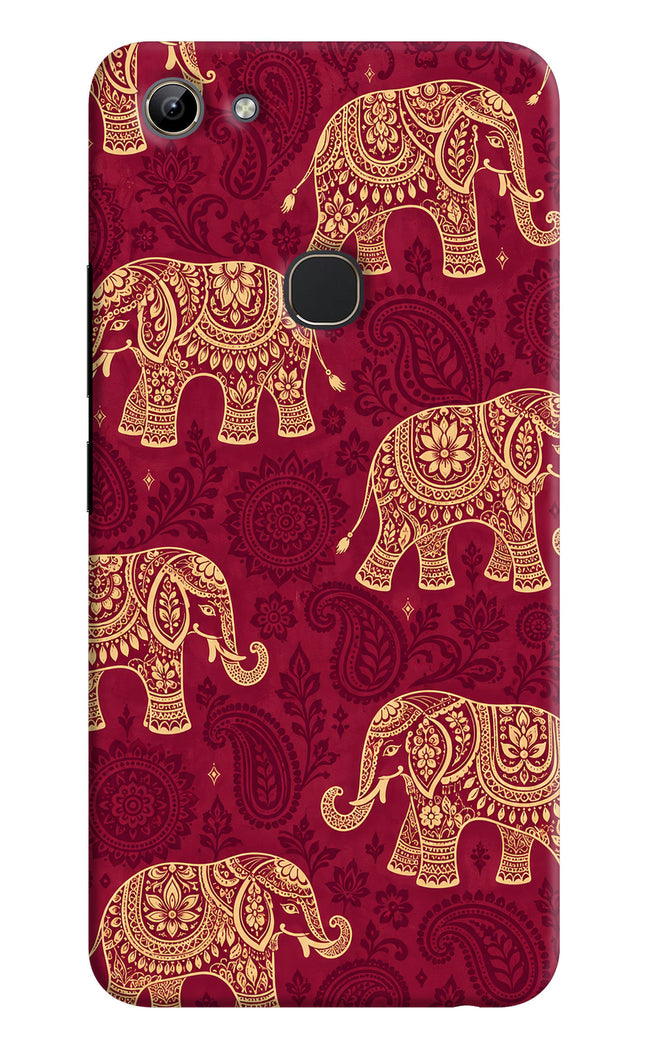 Maroon Elephant Vivo Y81 Hard Case Back Cover by Casekaro