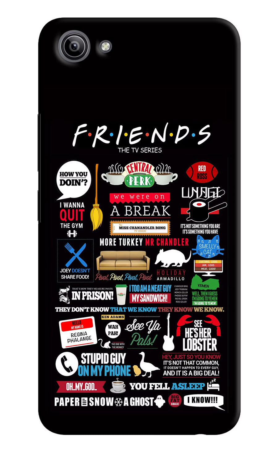 FRIENDS Vivo Y81i Back Cover, Hard case