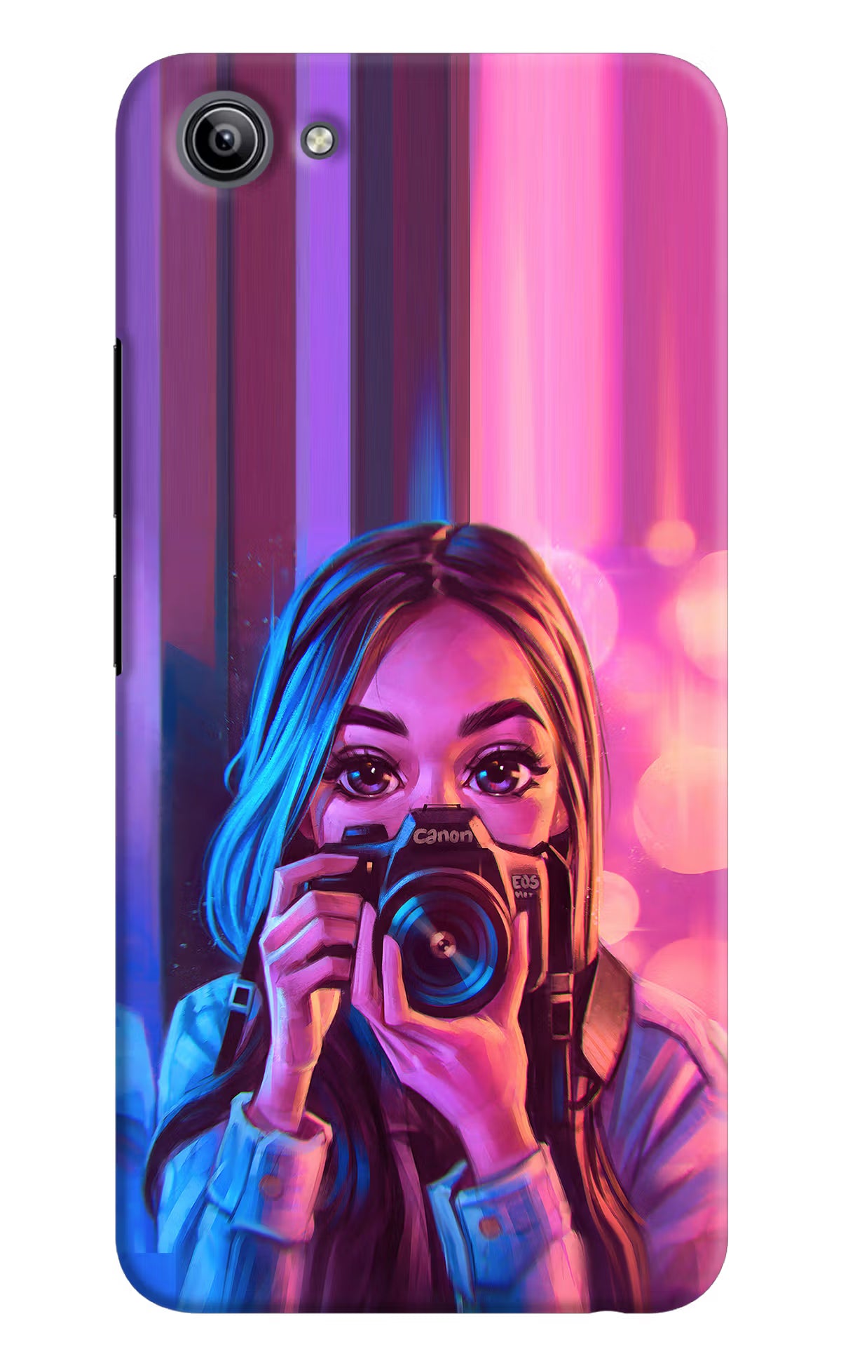 Girl Photographer Vivo Y81i Hard Case Back Cover by Casekaro