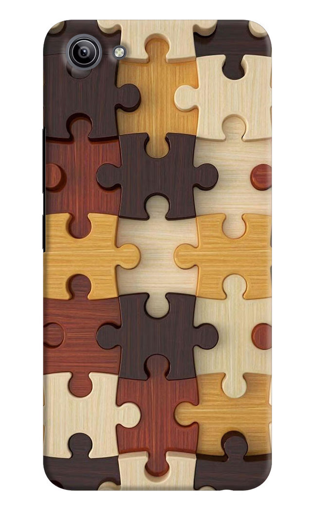 Wooden Puzzle Vivo Y81i Hard Case Back Cover by Casekaro