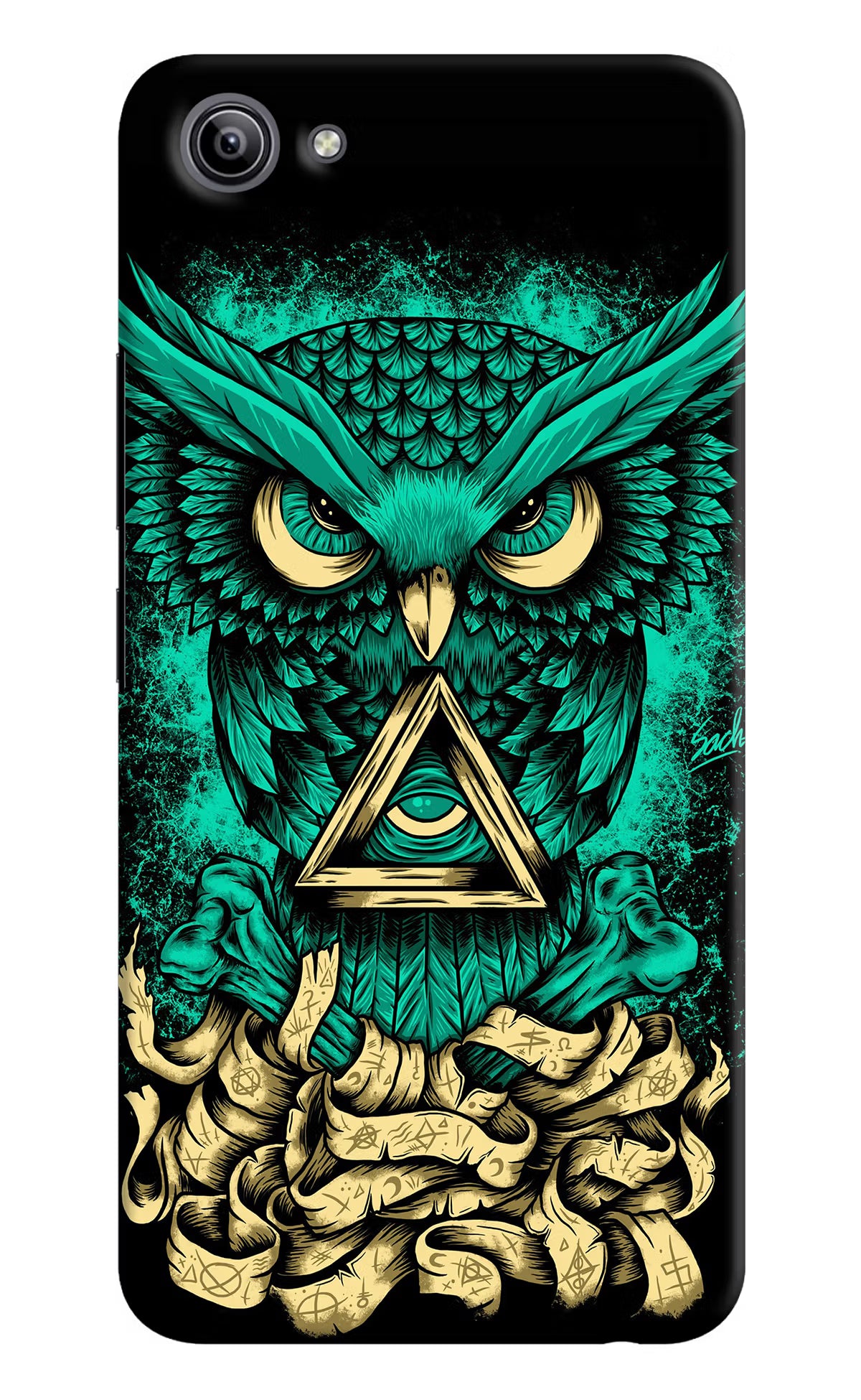 Green Owl Vivo Y81i Hard Case Back Cover by Casekaro