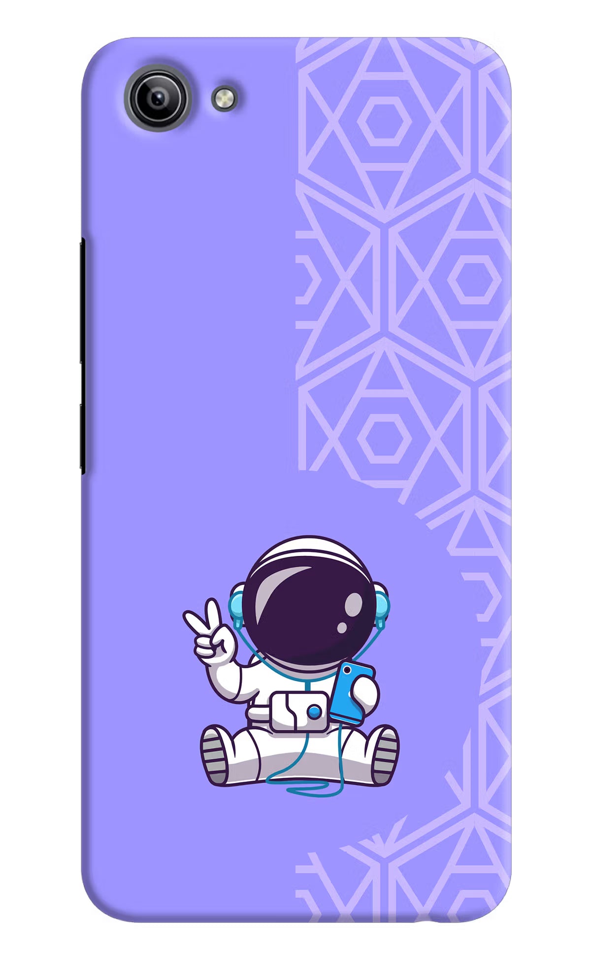 Cute Astronaut Chilling Vivo Y81i Hard Case Back Cover by Casekaro