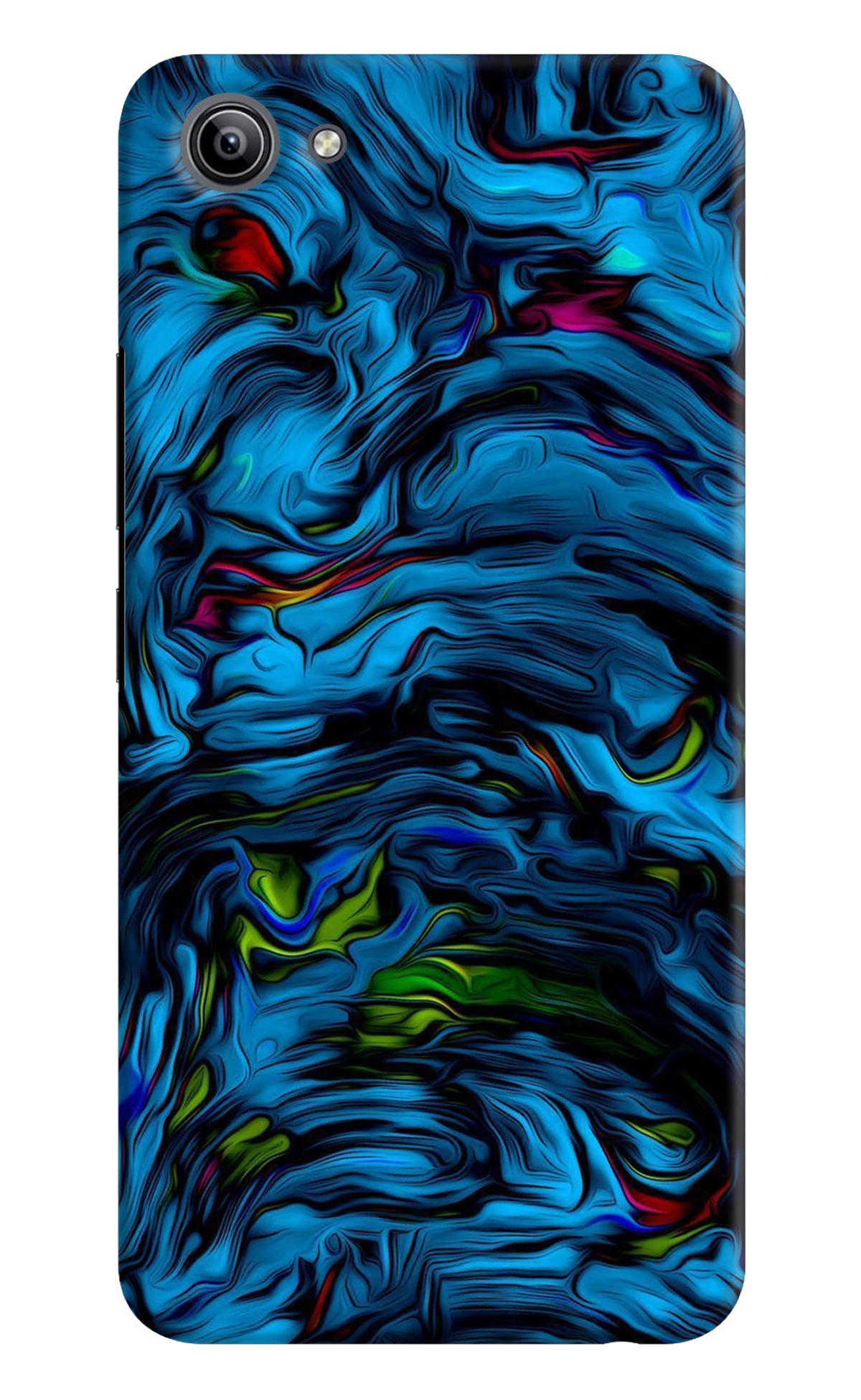 Dark Blue Abstract Vivo Y81i Back Cover