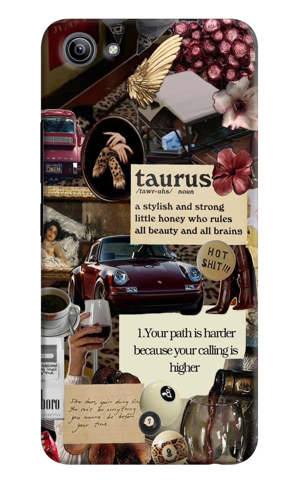 Taurus Zodiac Vivo Y81i Hard Case Back Cover by Casekaro