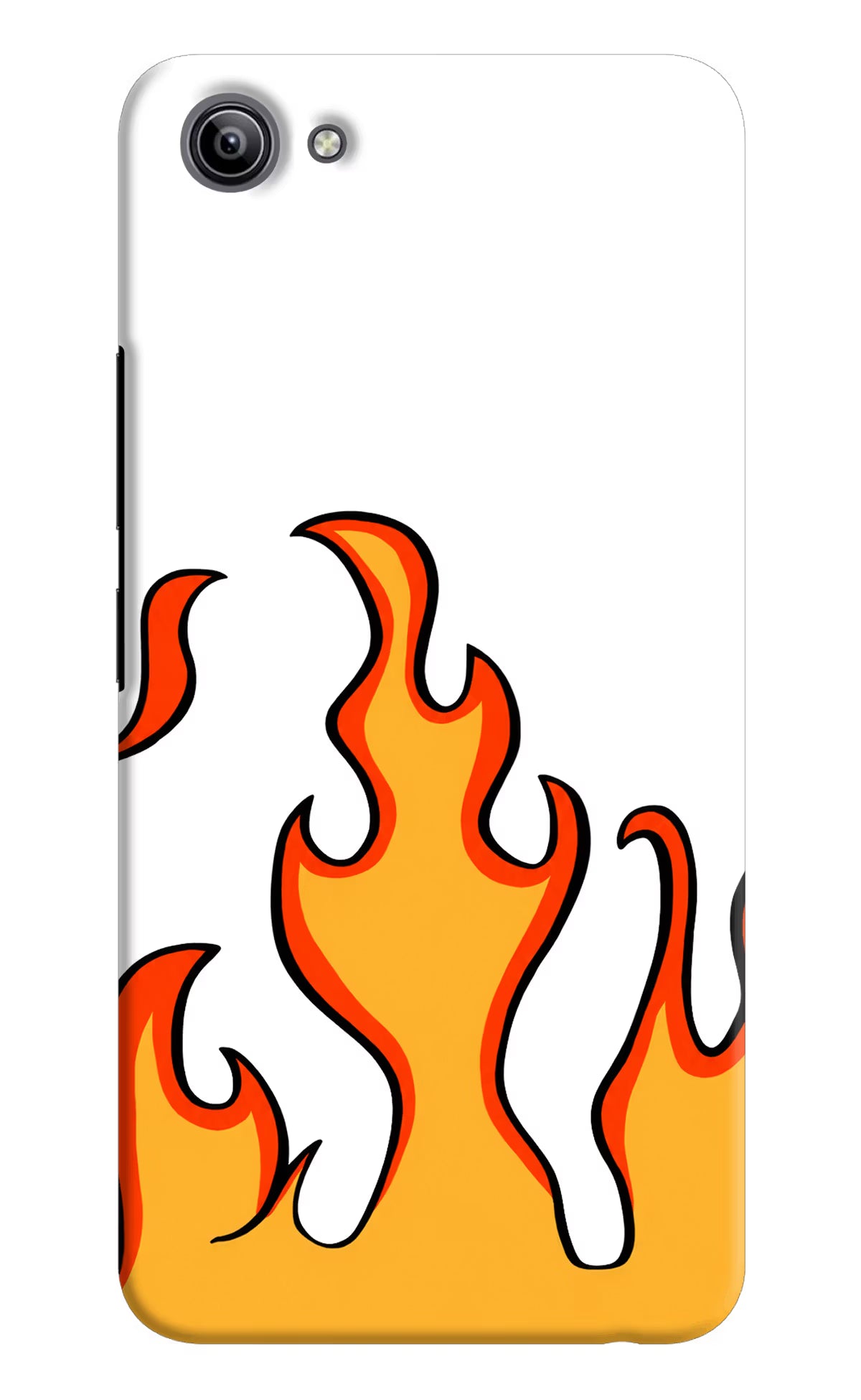 Fired Up – White Vivo Y81i Hard Case Back Cover by Casekaro