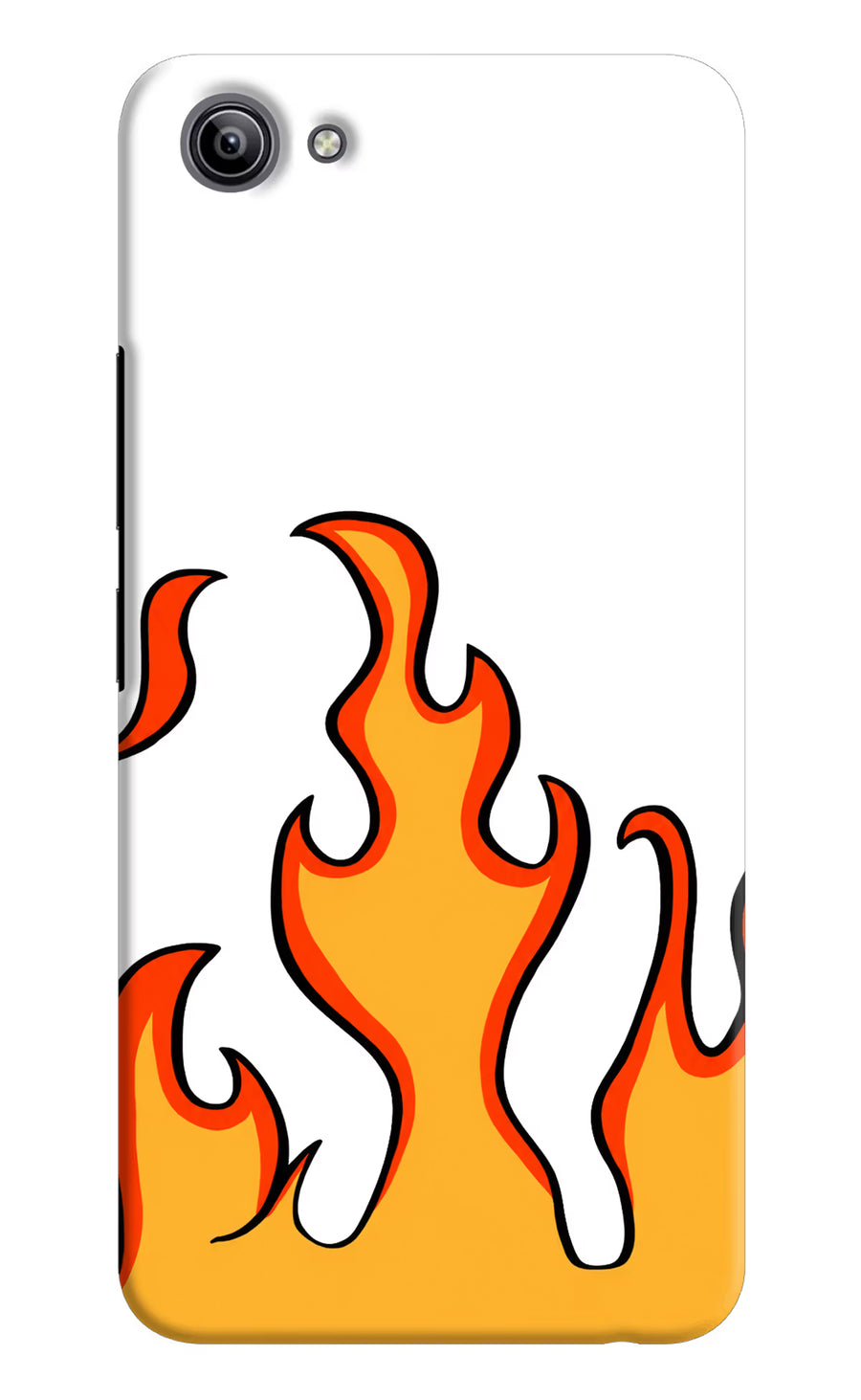 Fired Up – White Vivo Y81i Back Cover, Hard case