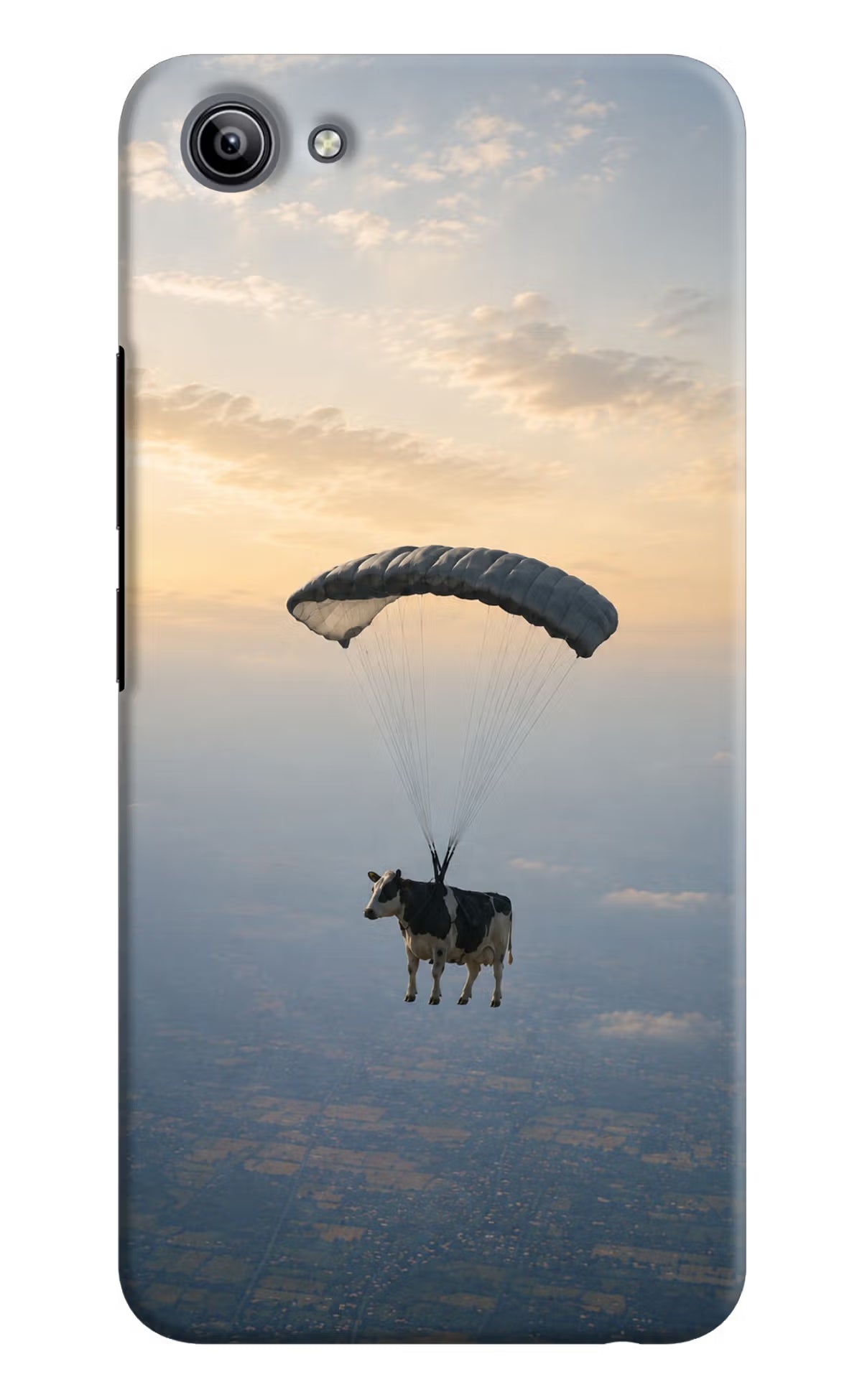 Skydiving Cow Vivo Y81i Back Cover