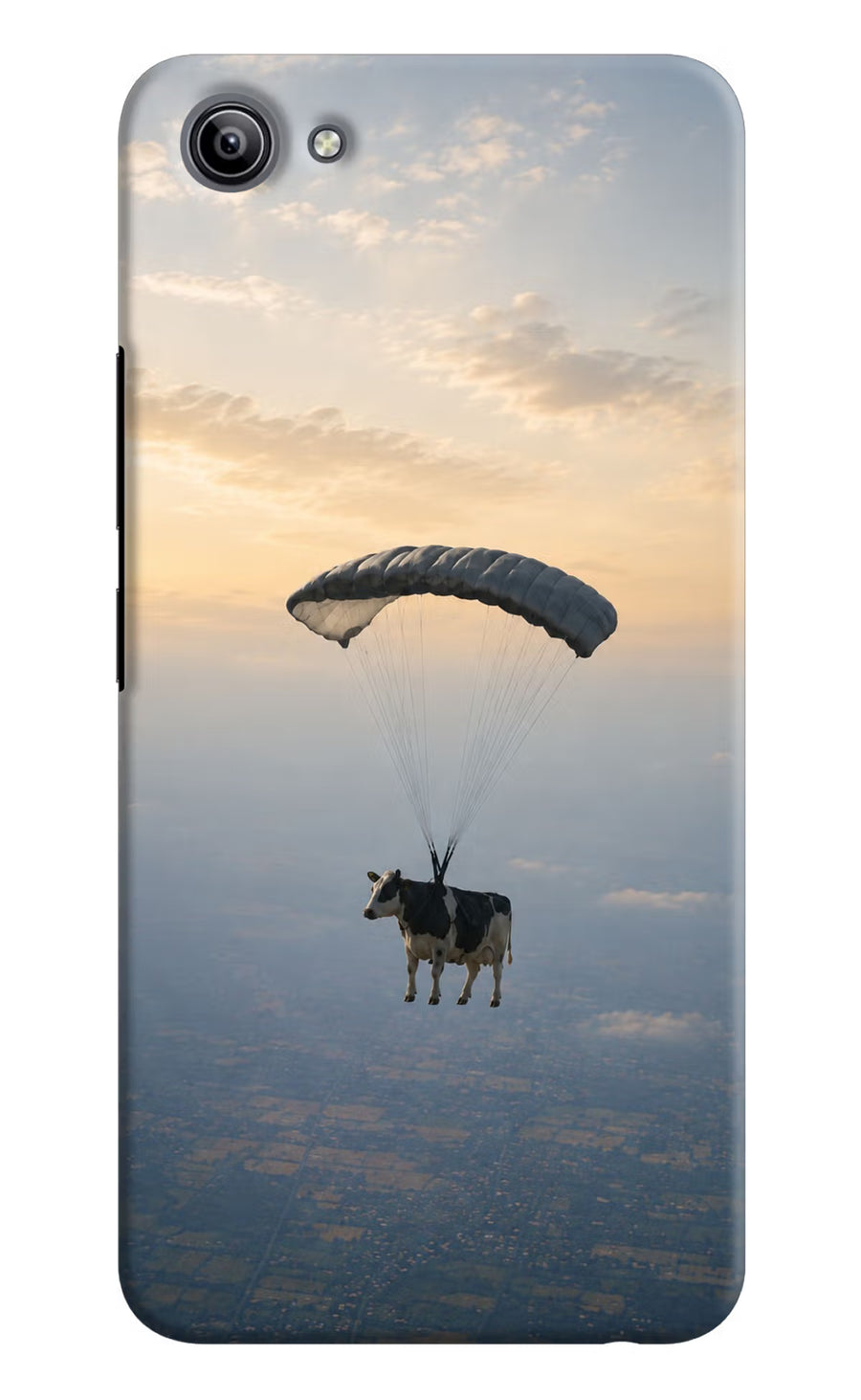 Skydiving Cow Vivo Y81i Back Cover, Hard case