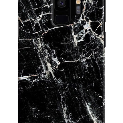 Black Marble Texture Samsung S9 Hard Case Back Cover by Casekaro