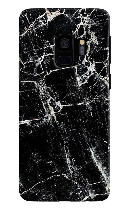 Black Marble Texture Samsung S9 Hard Case Back Cover by Casekaro