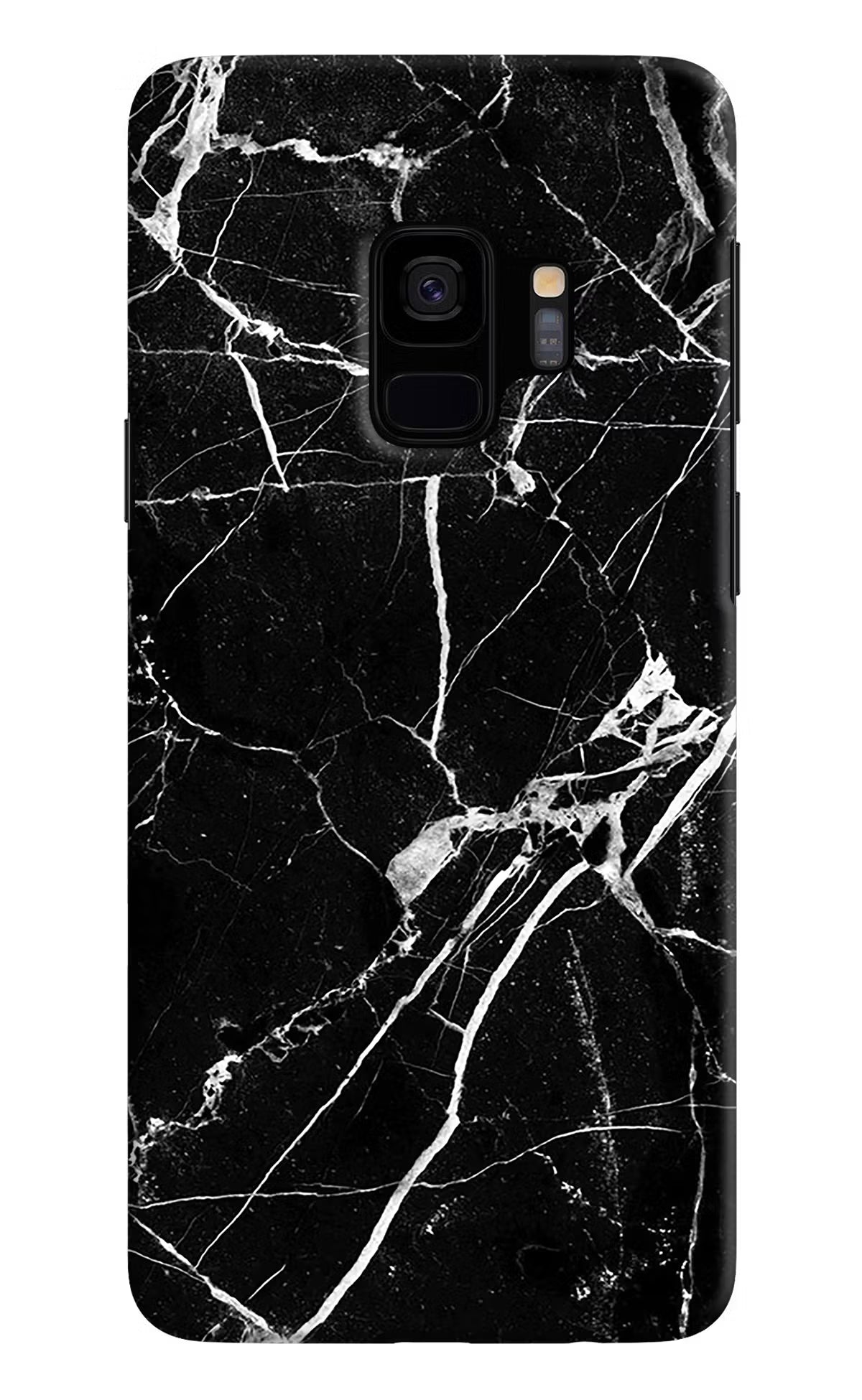 Black Marble Pattern Samsung S9 Hard Case Back Cover by Casekaro
