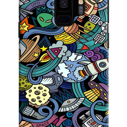 Space Abstract Samsung S9 Hard Case Back Cover by Casekaro