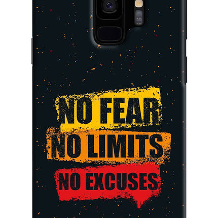 No Fear No Limits No Excuse Samsung S9 Hard Case Back Cover by Casekaro
