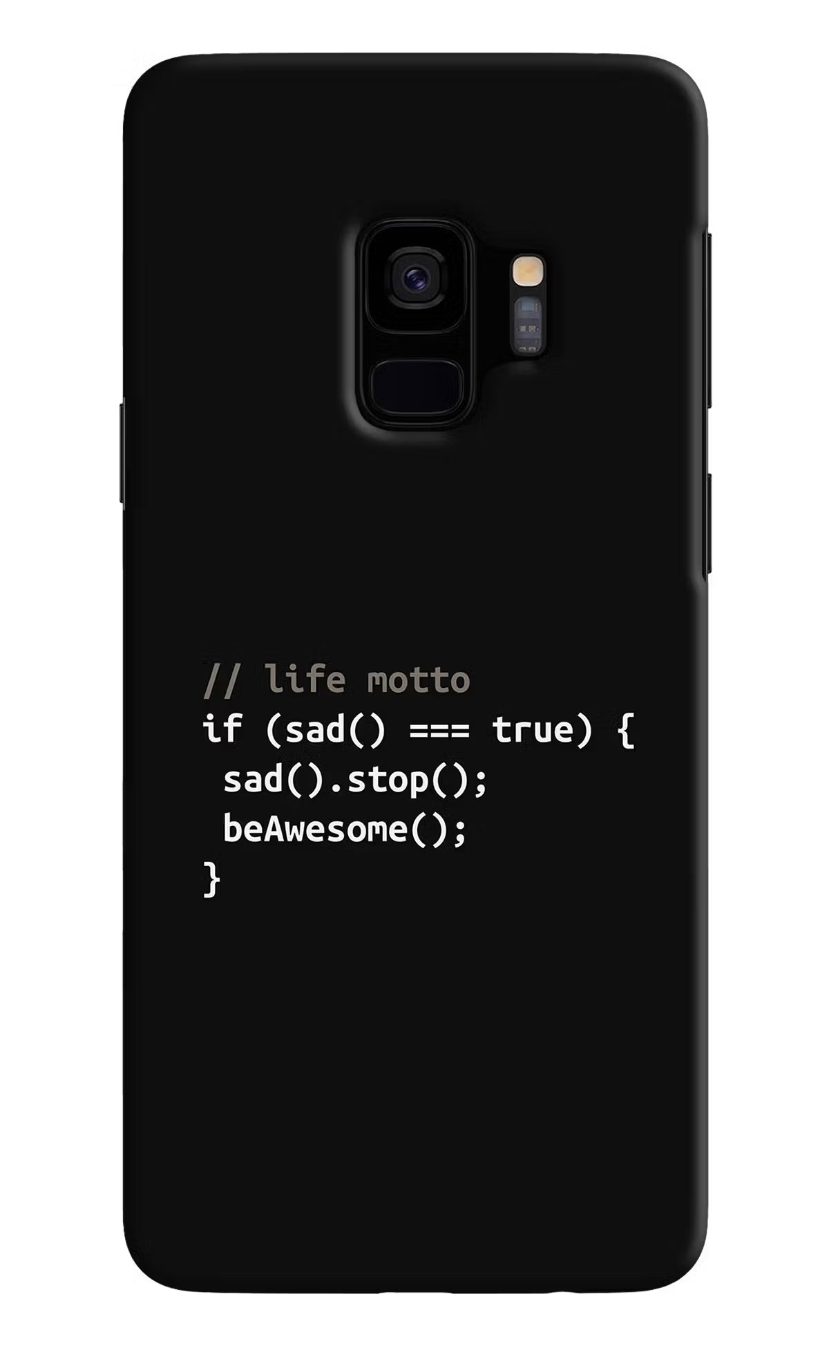 Life Motto Code Samsung S9 Hard Case Back Cover by Casekaro