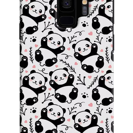 Cute Panda Samsung S9 Hard Case Back Cover by Casekaro