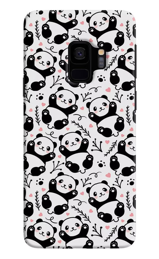 Cute Panda Samsung S9 Hard Case Back Cover by Casekaro