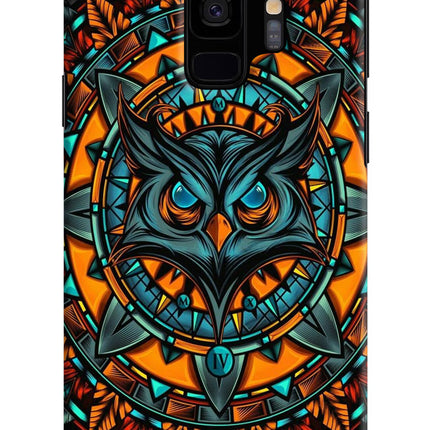 Angry Owl Art Samsung S9 Hard Case Back Cover by Casekaro