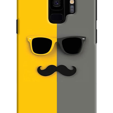 Sunglasses with Mustache Samsung S9 Hard Case Back Cover by Casekaro