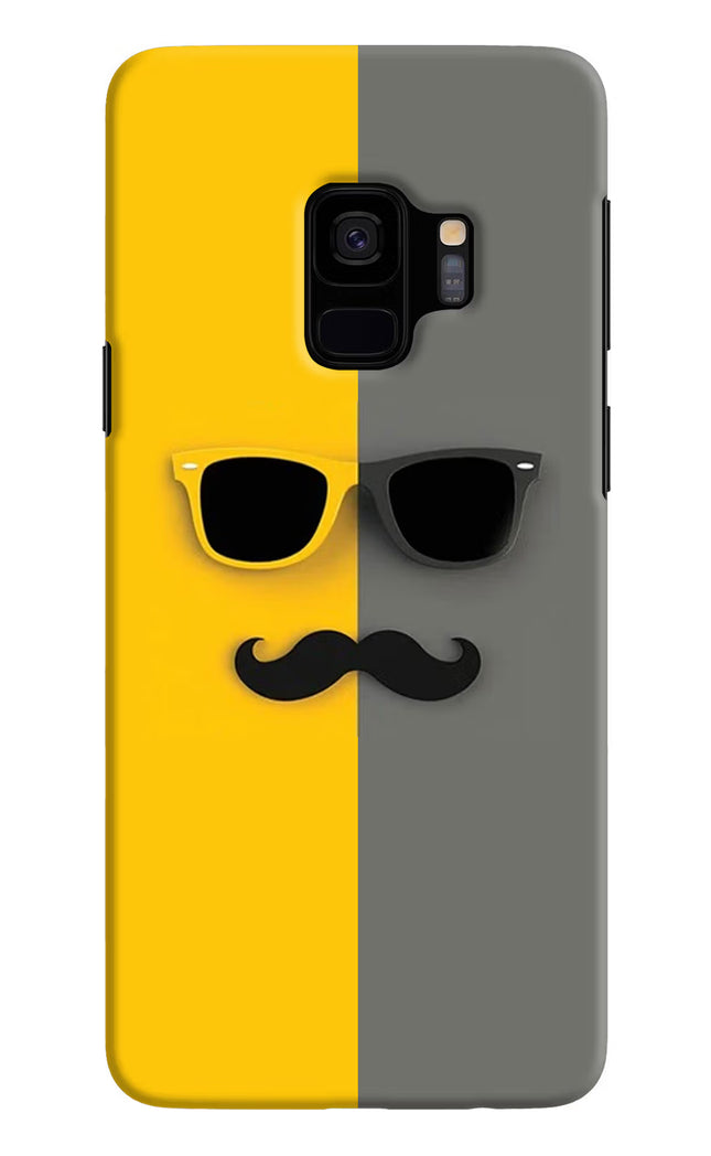 Sunglasses with Mustache Samsung S9 Hard Case Back Cover by Casekaro