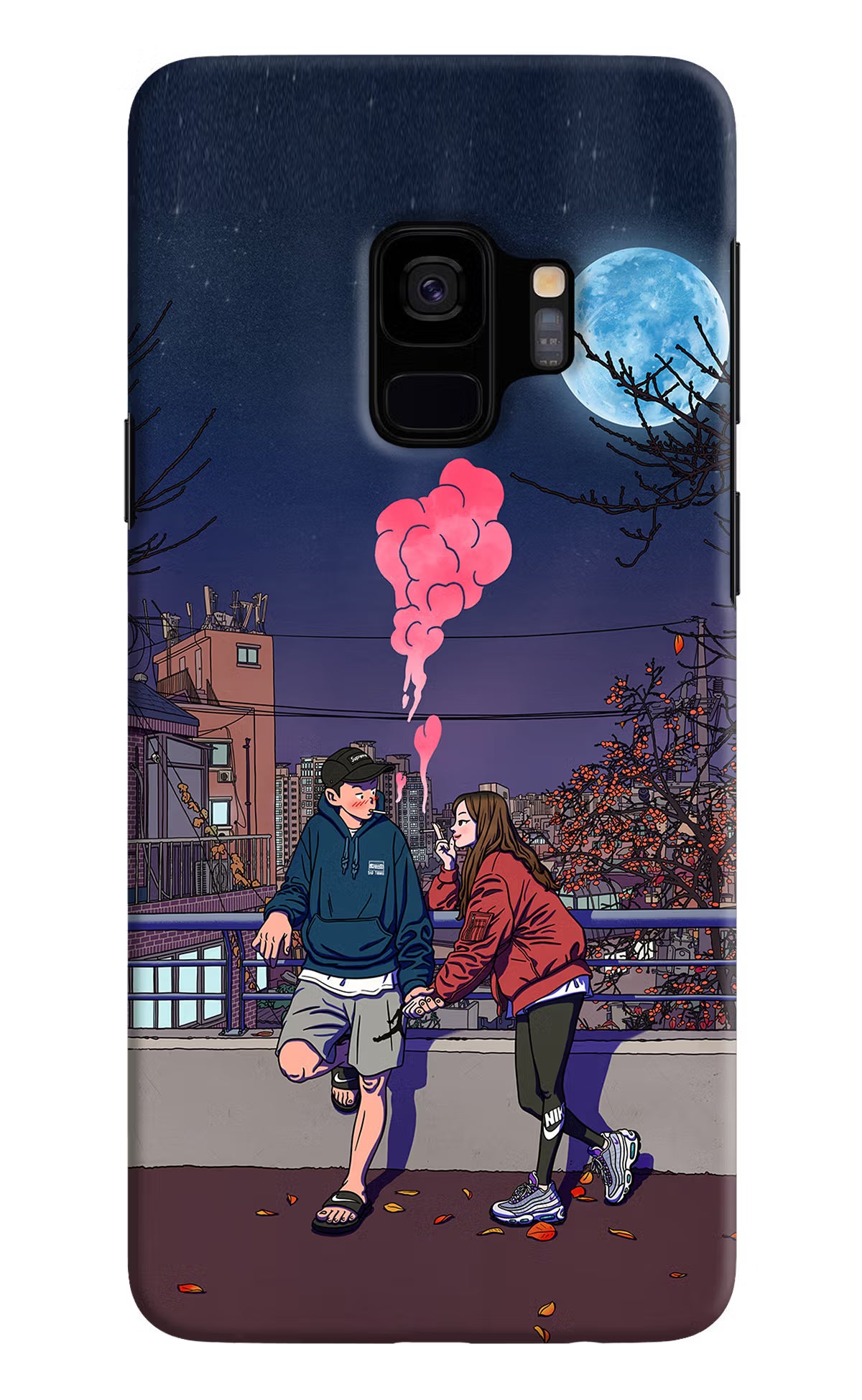 Chilling Couple Samsung S9 Hard Case Back Cover by Casekaro