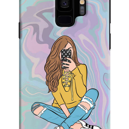 Selfie Girl Samsung S9 Hard Case Back Cover by Casekaro
